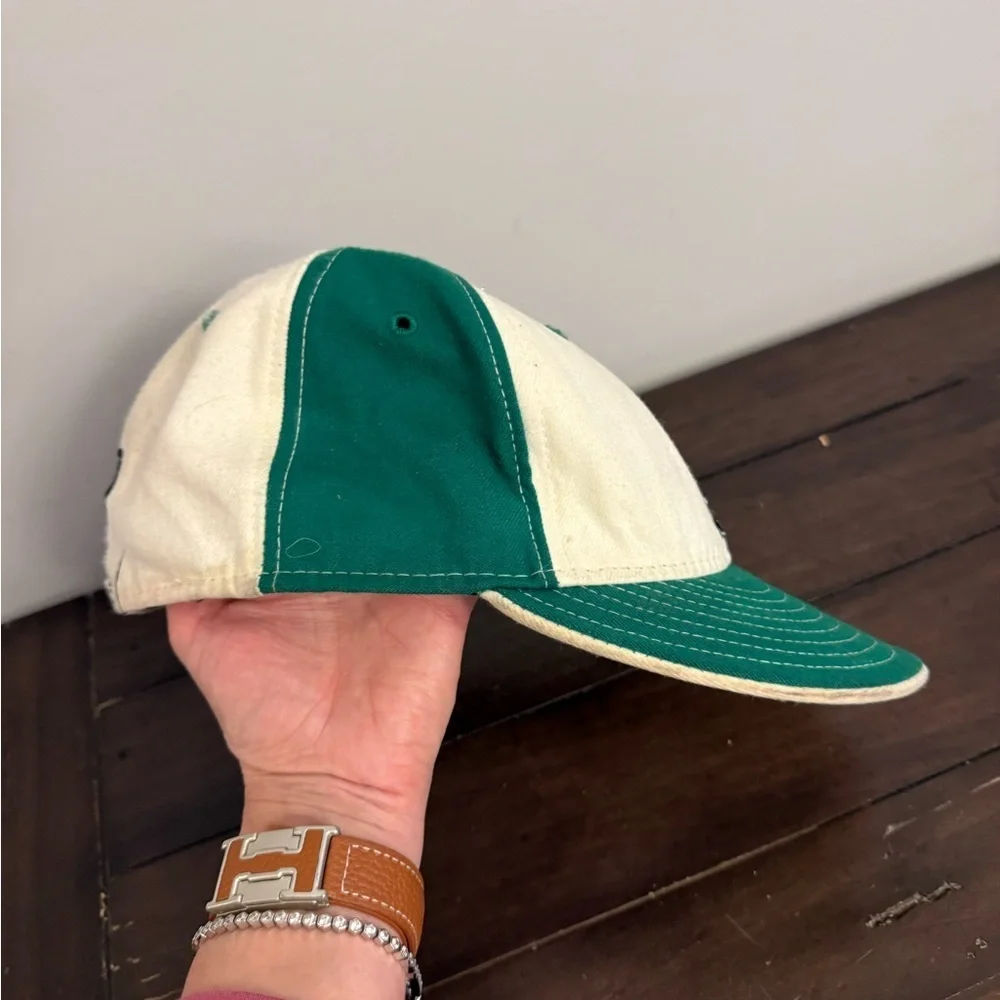 Boston Celtics Lucky Leprechaun NewEra 59FIFTY Fitted Hat Green Cream Size 7 1/8